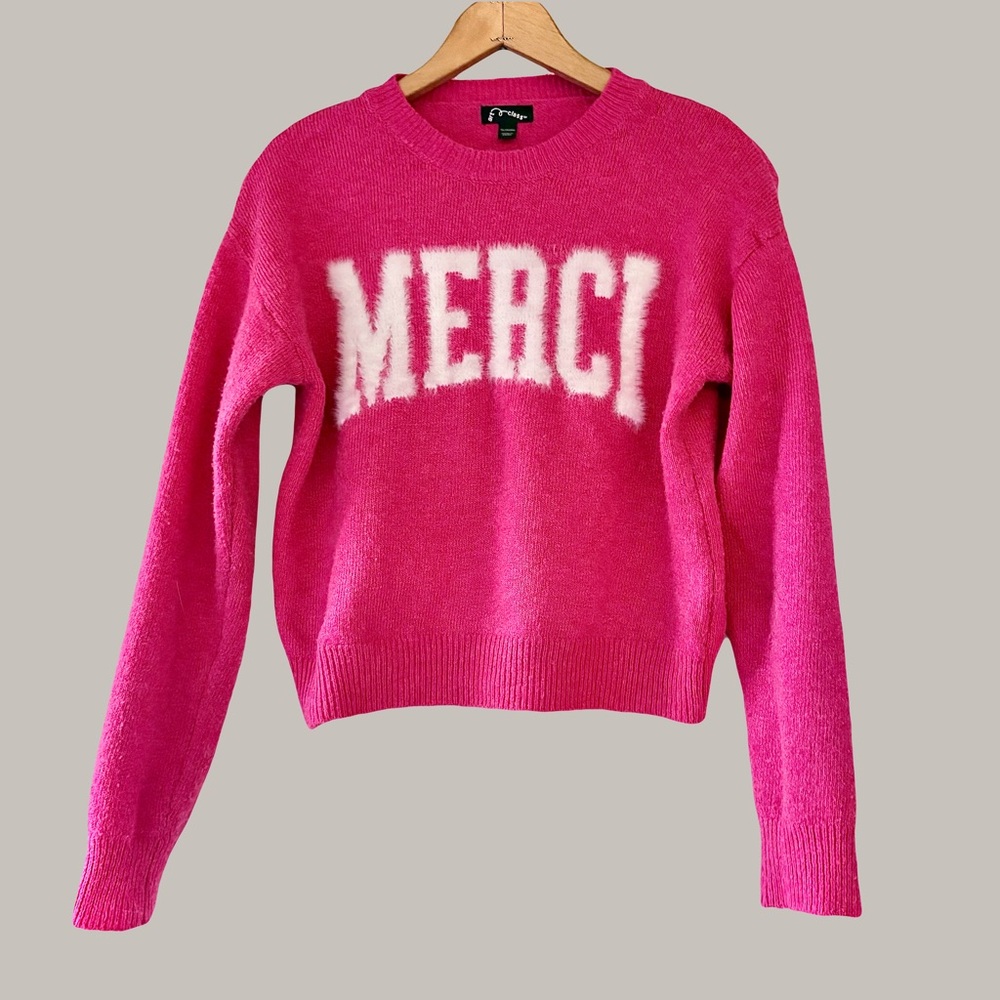 Art Class MERCI Fuzzy Cozy Sweater Hot Pink Girls XL 14 - 16‎